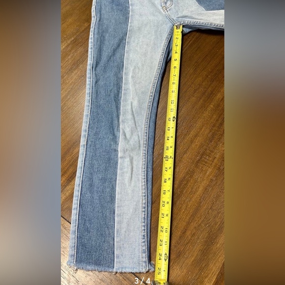Pacsun Jeans Women's Size 26 High Rise Straight Denim 2 Tone Mom Jeans - Picture 4 of 4